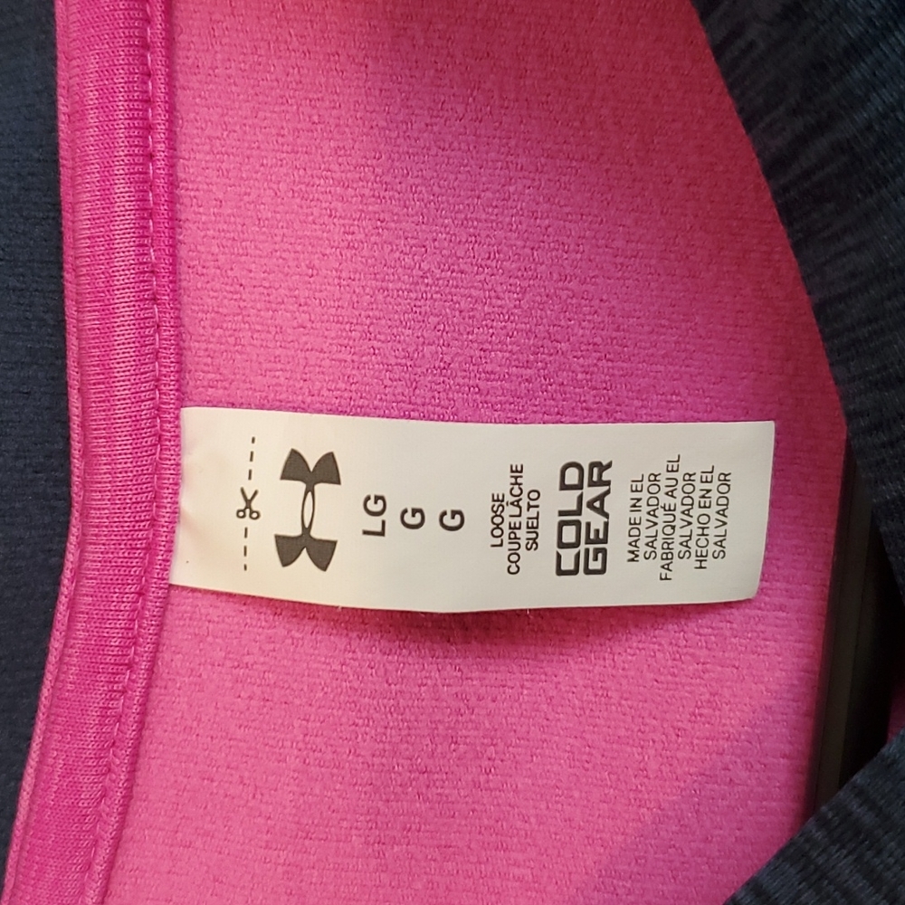 NWT Under Armour Womens Hoodie Size Large Pink & Blue/Grey - Picture 3 of 4